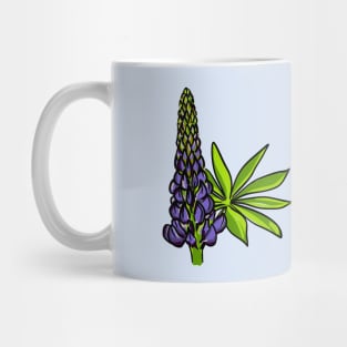 Blue lupine bud Mug